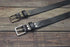 Black Full Grain Leather Belt Tapered Tip
